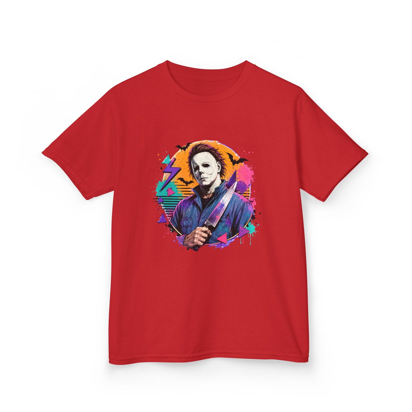 Kids T-Shirt — Colorful Retro Michael Myers Horror Tee