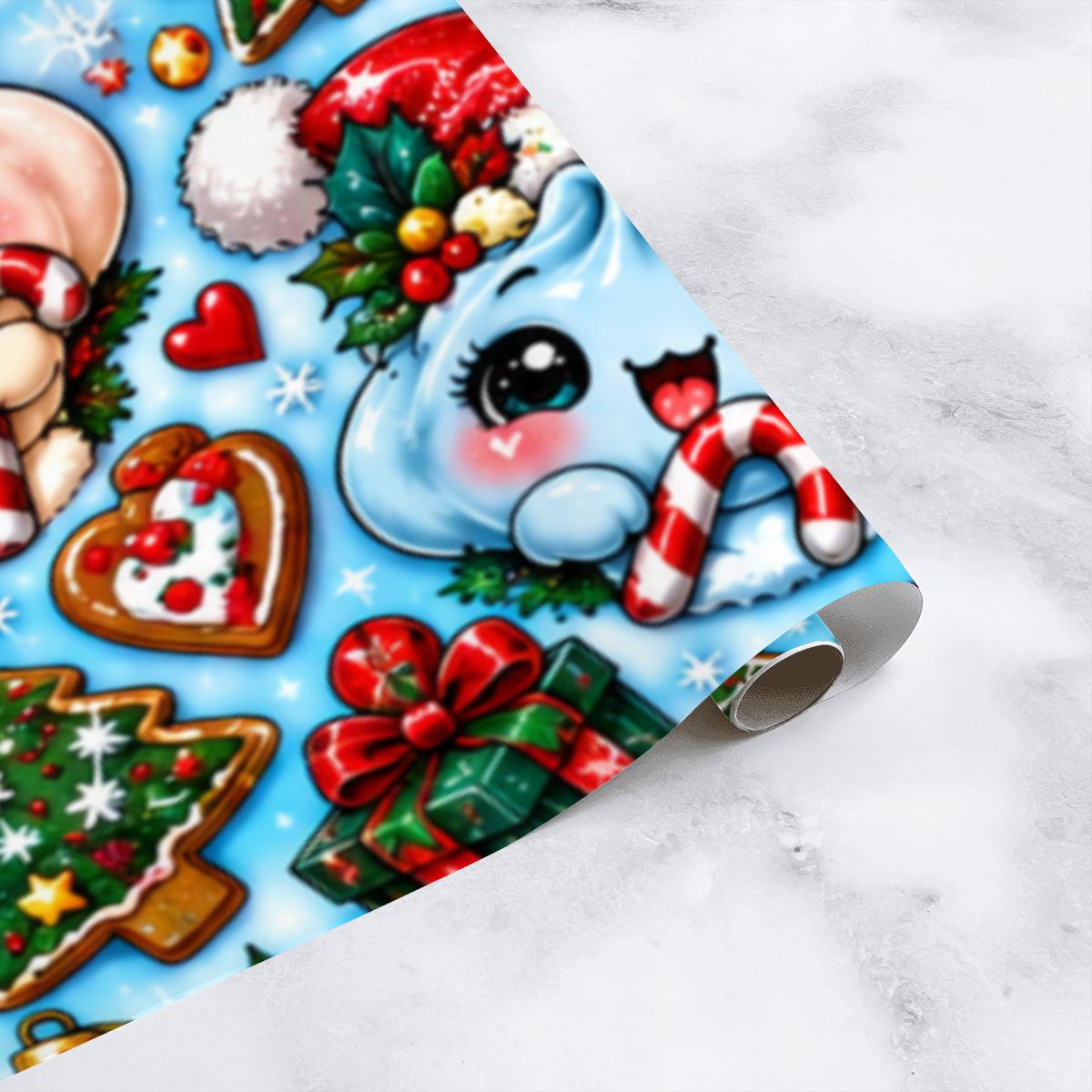3Pack Gift Wrapping Paper Sheets christmas dumpling wrapping paper