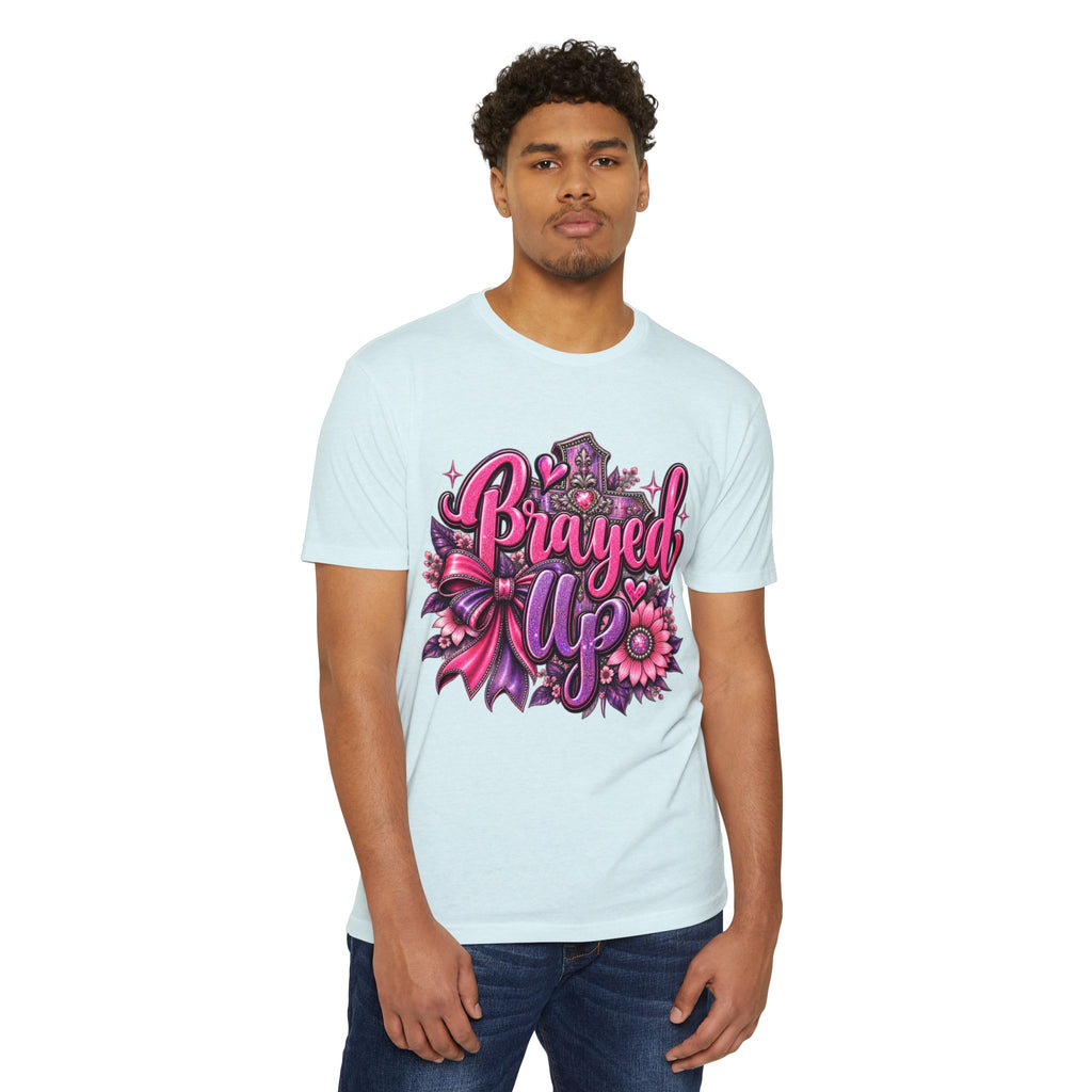 Braved Up T-Shirt — Pink Floral Encouragement Tee