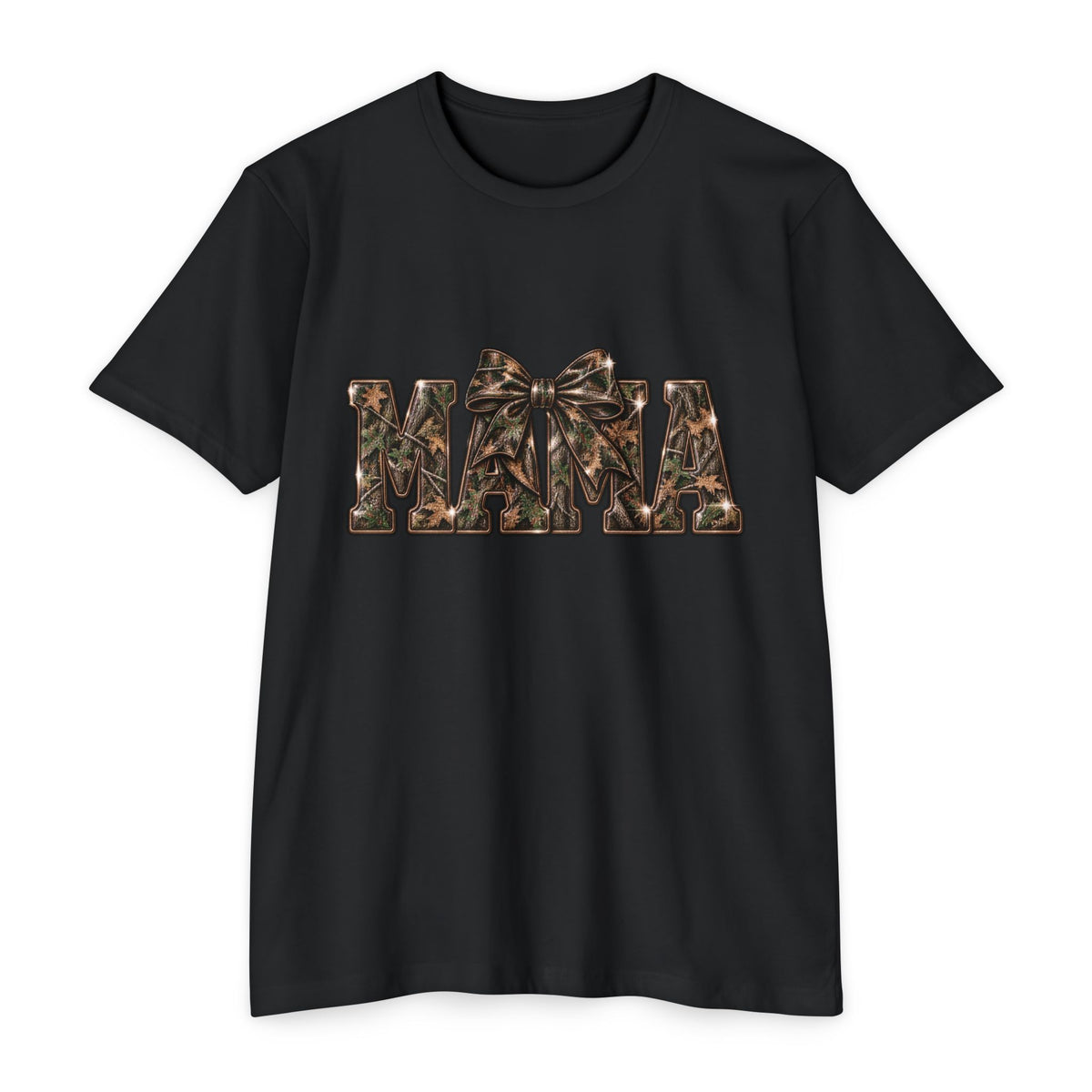 Mama Leopard Print Bow T-Shirt — Women's Mom Gift, Cute Animal Print Mother's Day Tee