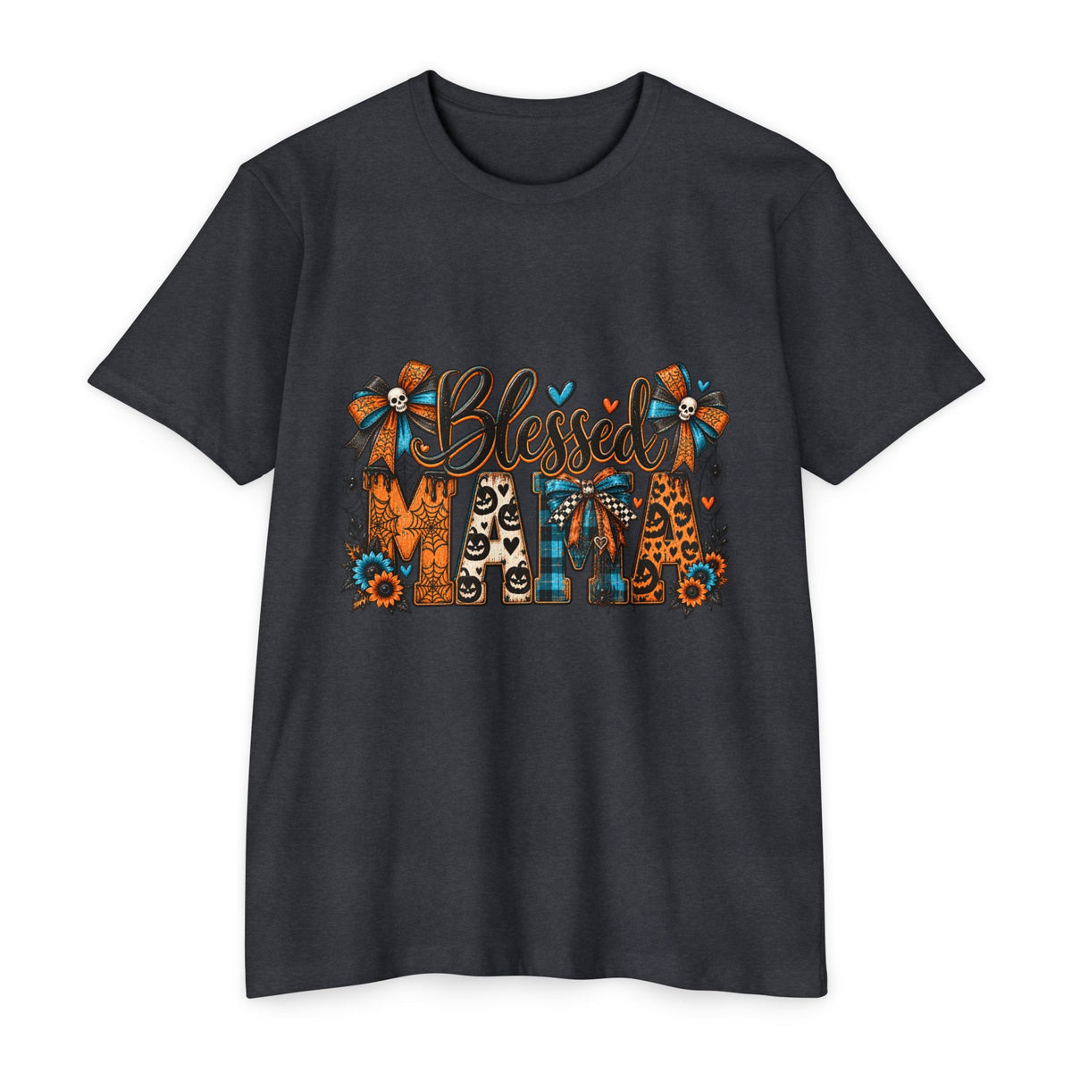 Blessed Mama T-Shirt — Floral Leopard Fall Mother's Day Tee