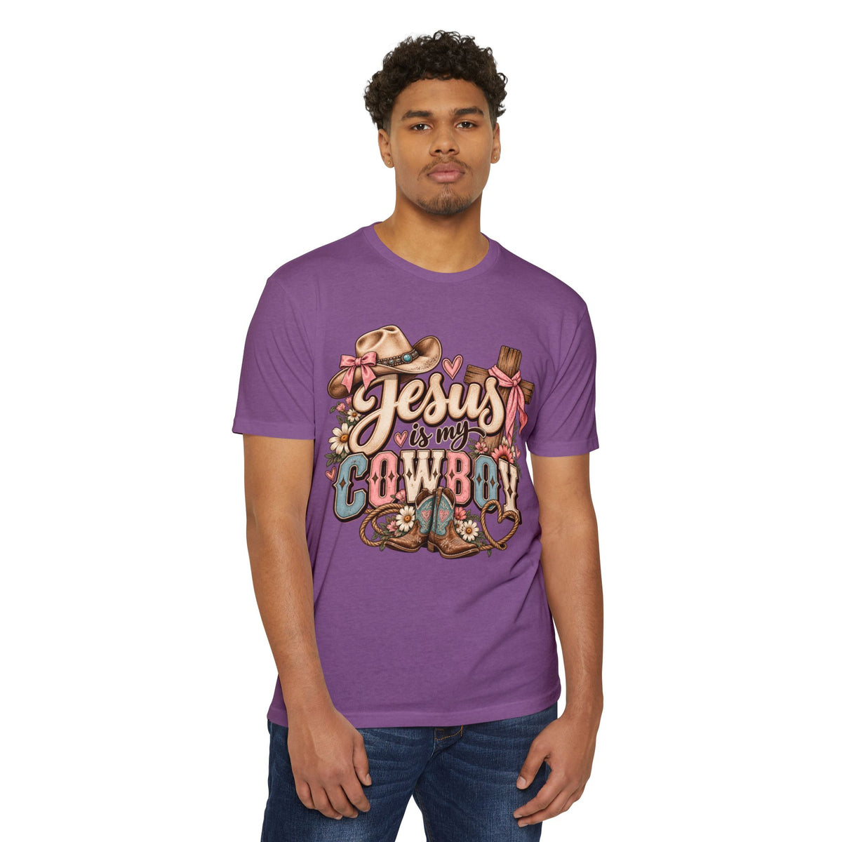 Jesus Is My Cowboy T-Shirt — Western Christian Faith Graphic Tee