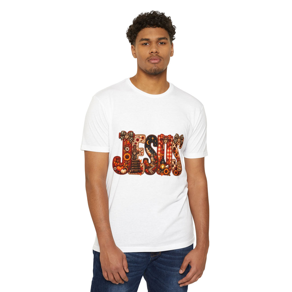 Jesus Floral Pattern T-Shirt — Vintage Boho Christian Tee
