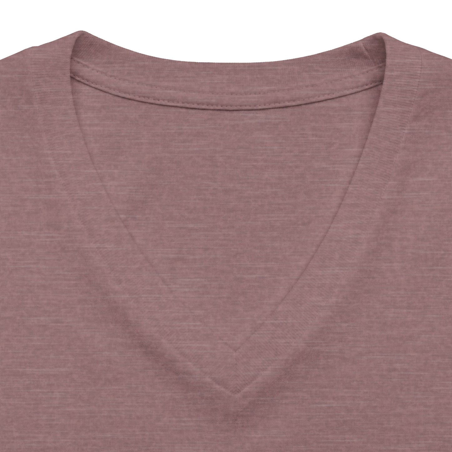 Mama Fall V-Neck Tee — Pumpkin & Autumn Leaves Graphic