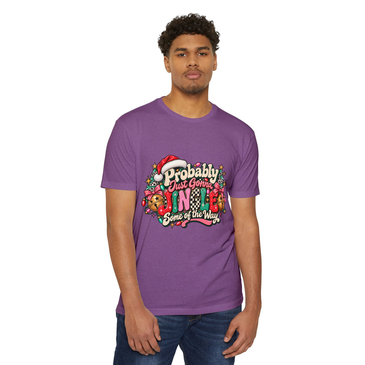 Christmas T‑Shirt – "Probably Just Gonna Jingle Some of the Way" Holiday Graphic Tee