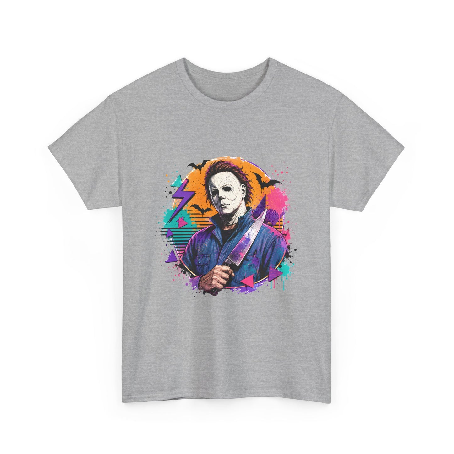 Retro Neon Horror Character Graphic Tee