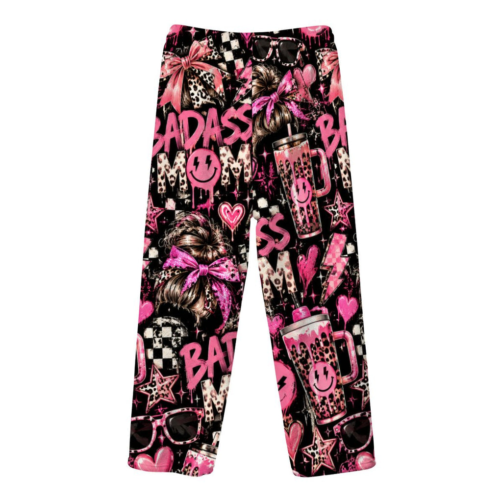 Women's Plush Fleece Pajama Pants baddass mom
