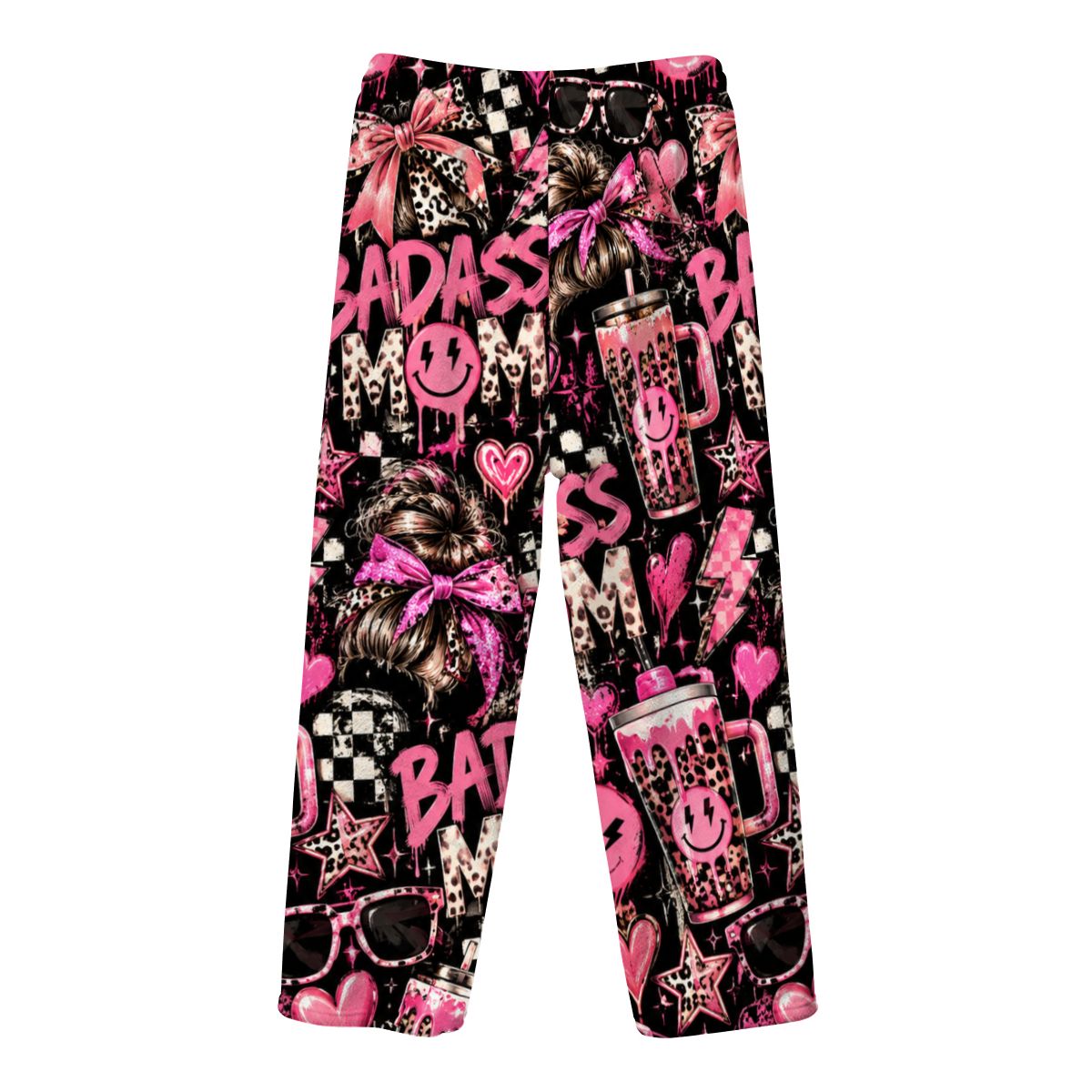 Women's Plush Fleece Pajama Pants baddass mom