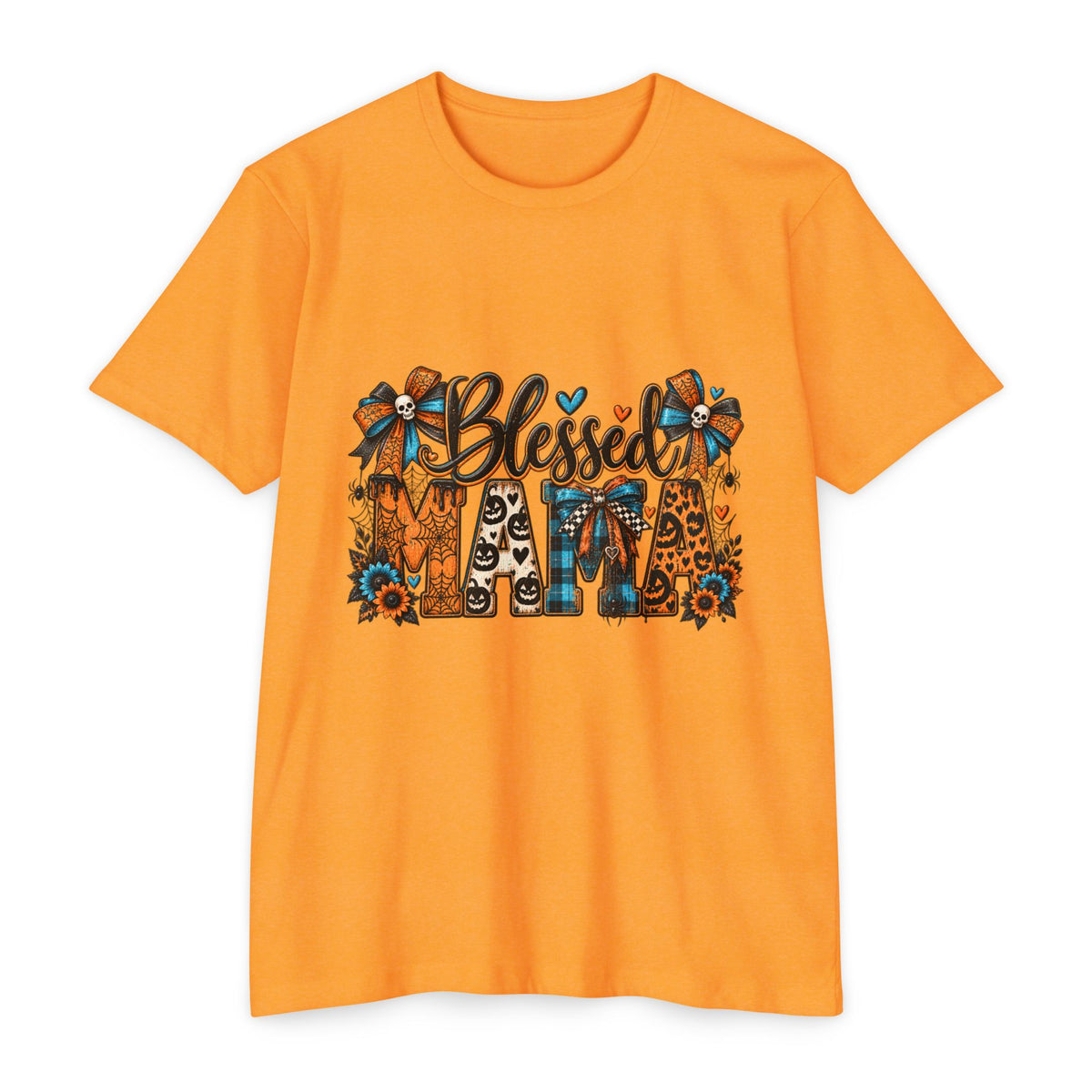 Blessed Mama T-Shirt — Floral Leopard Fall Mother's Day Tee