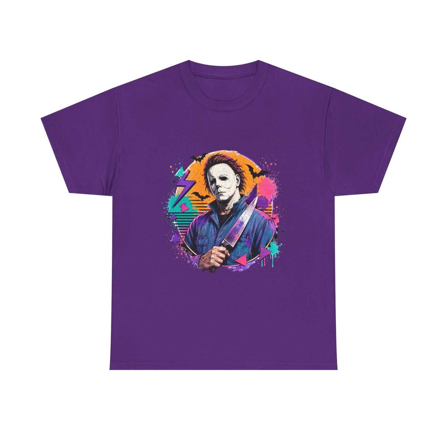 Retro Neon Horror Character Graphic Tee