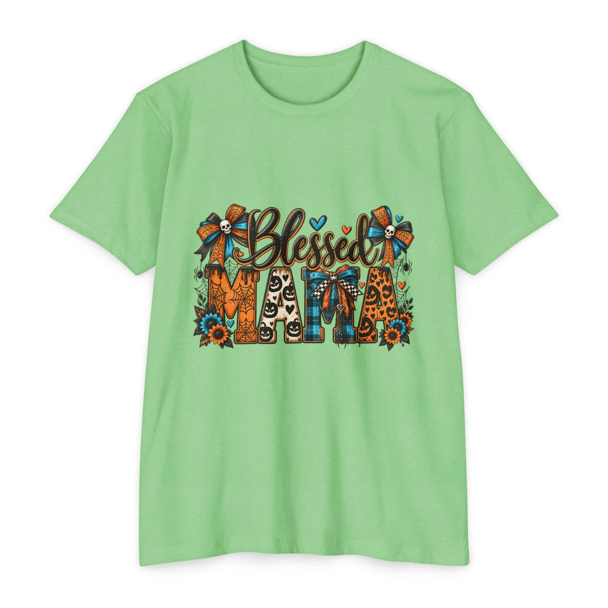 Blessed Mama T-Shirt — Floral Leopard Fall Mother's Day Tee