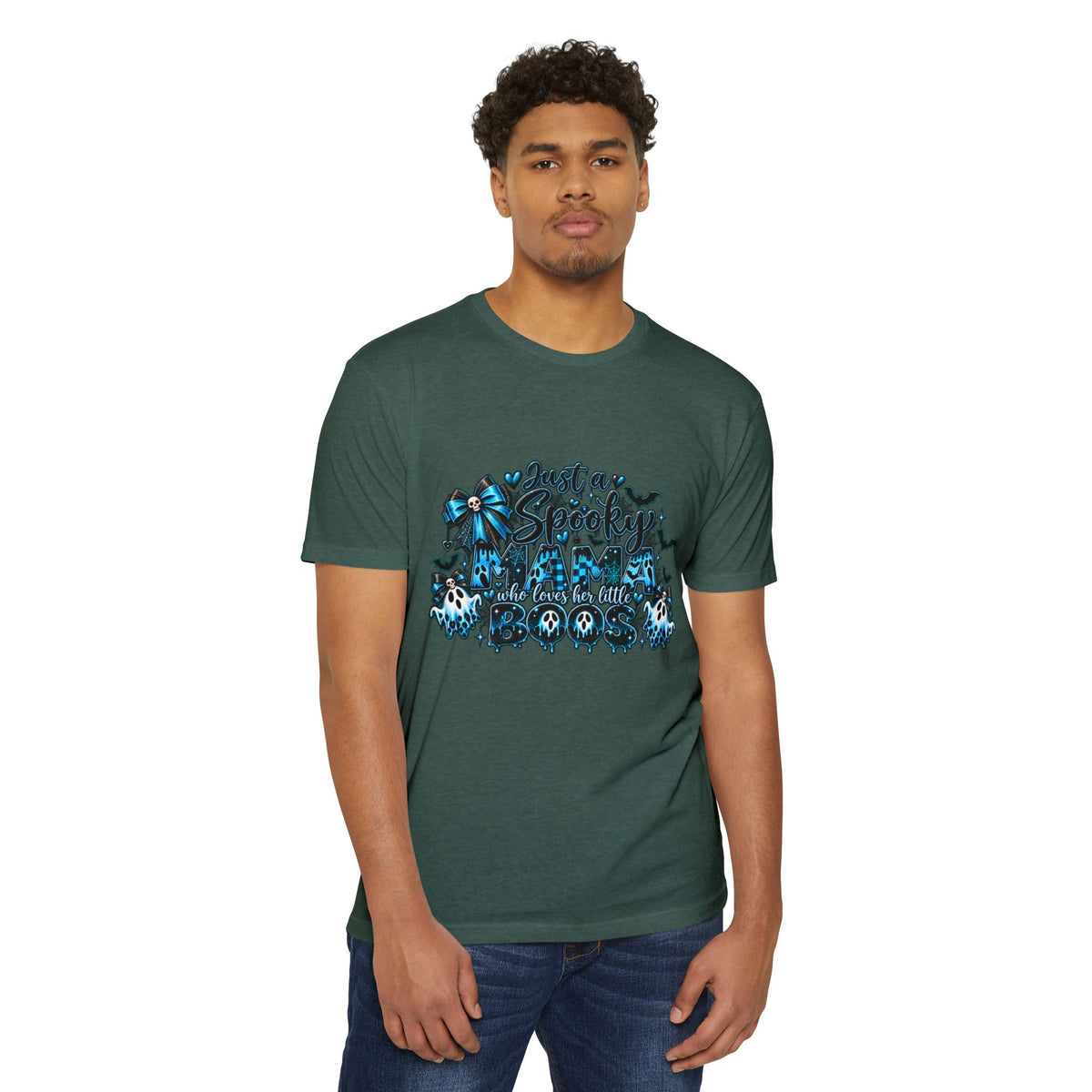 Spooky Cute Blue Skull Halloween T-Shirt