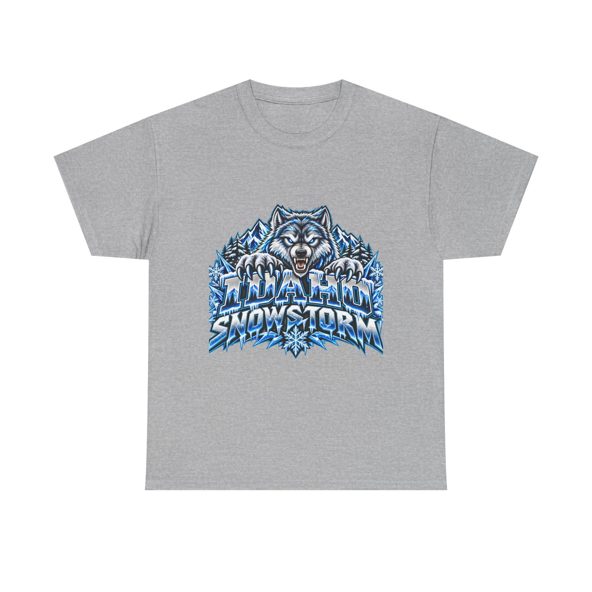 Snowstorm Wolf T‑Shirt — Fierce Arctic Wolf Graphic Tee
