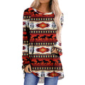 Loose Western Style 3D Round Neck Pullover Long Sleeve T Shirt For Women In Europe and America