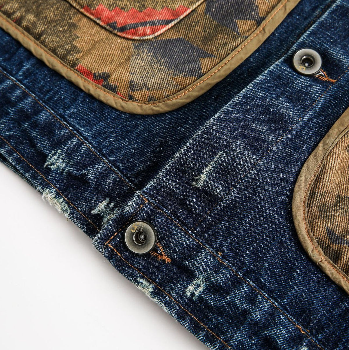 Street Western Jacquard Denim Jacket