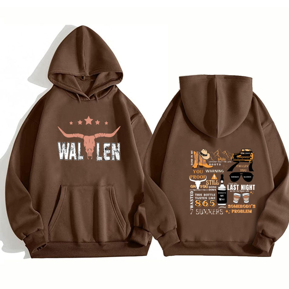 Western Style Cowboy Hoodie  Sweatshirt