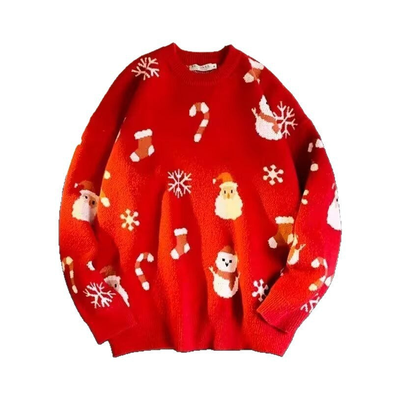 Christmas red knitted sweater