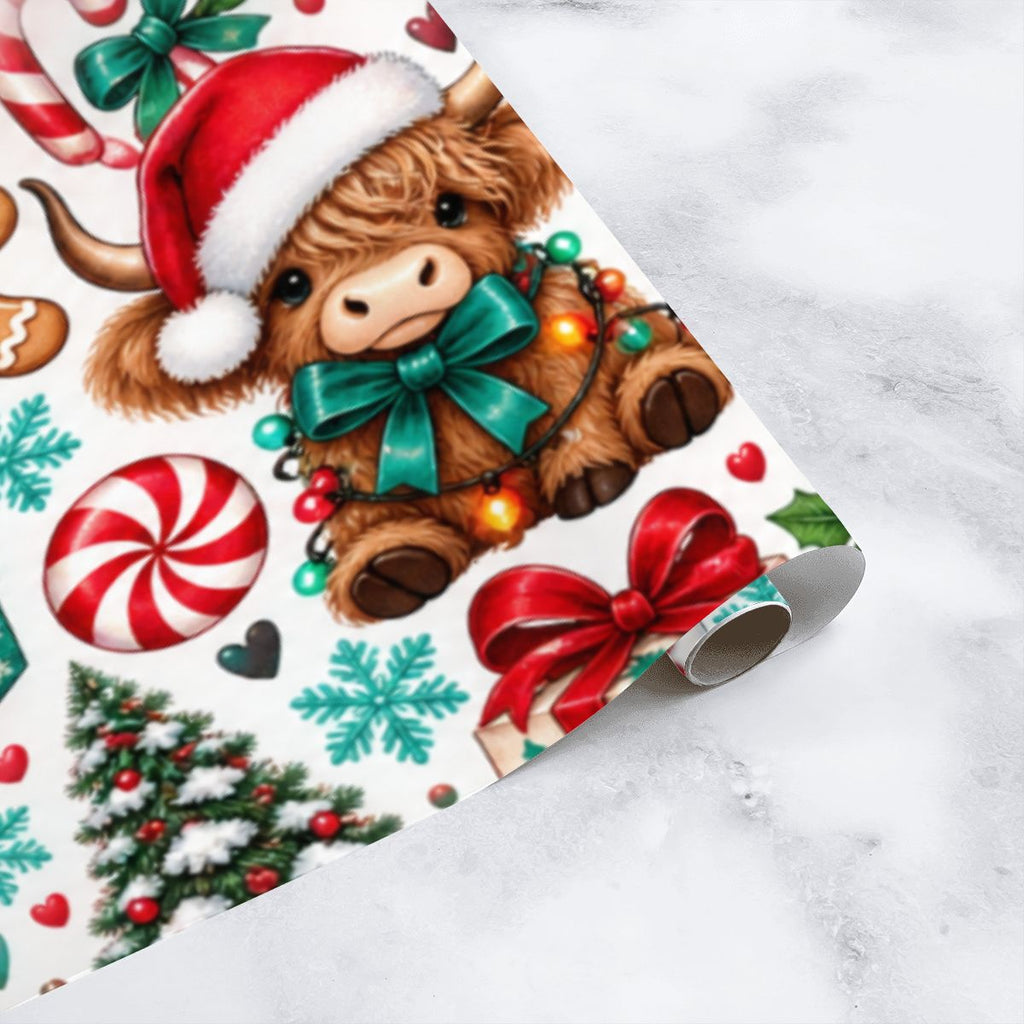 3Pack Gift Wrapping Paper Sheets wrapping paper cows and trees