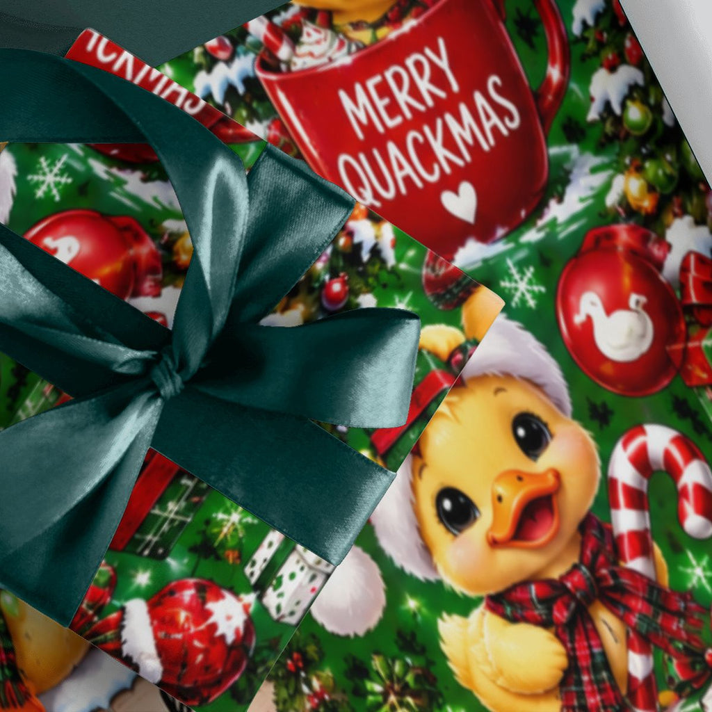 3Pack Gift Wrapping Paper Sheets xmas ducks