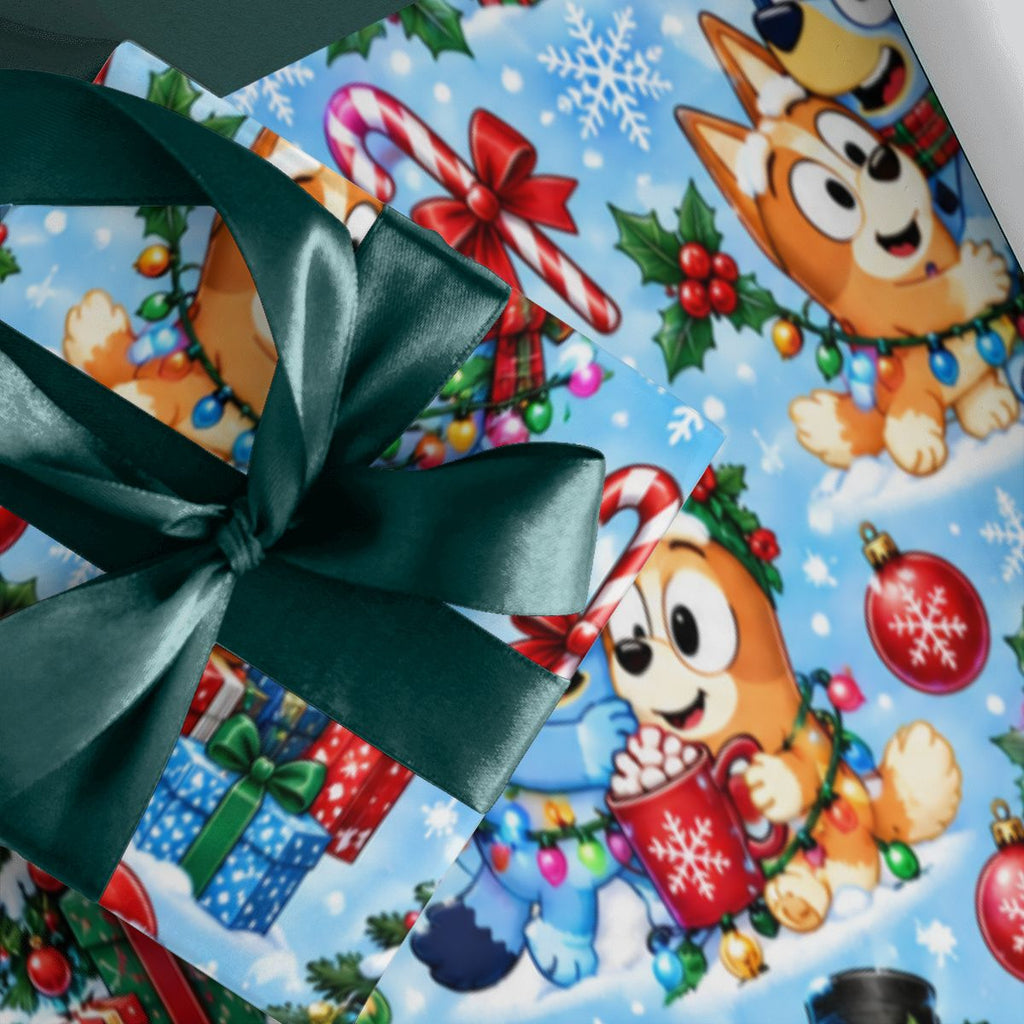 3Pack Gift Wrapping Paper Sheets bluey wallpaper