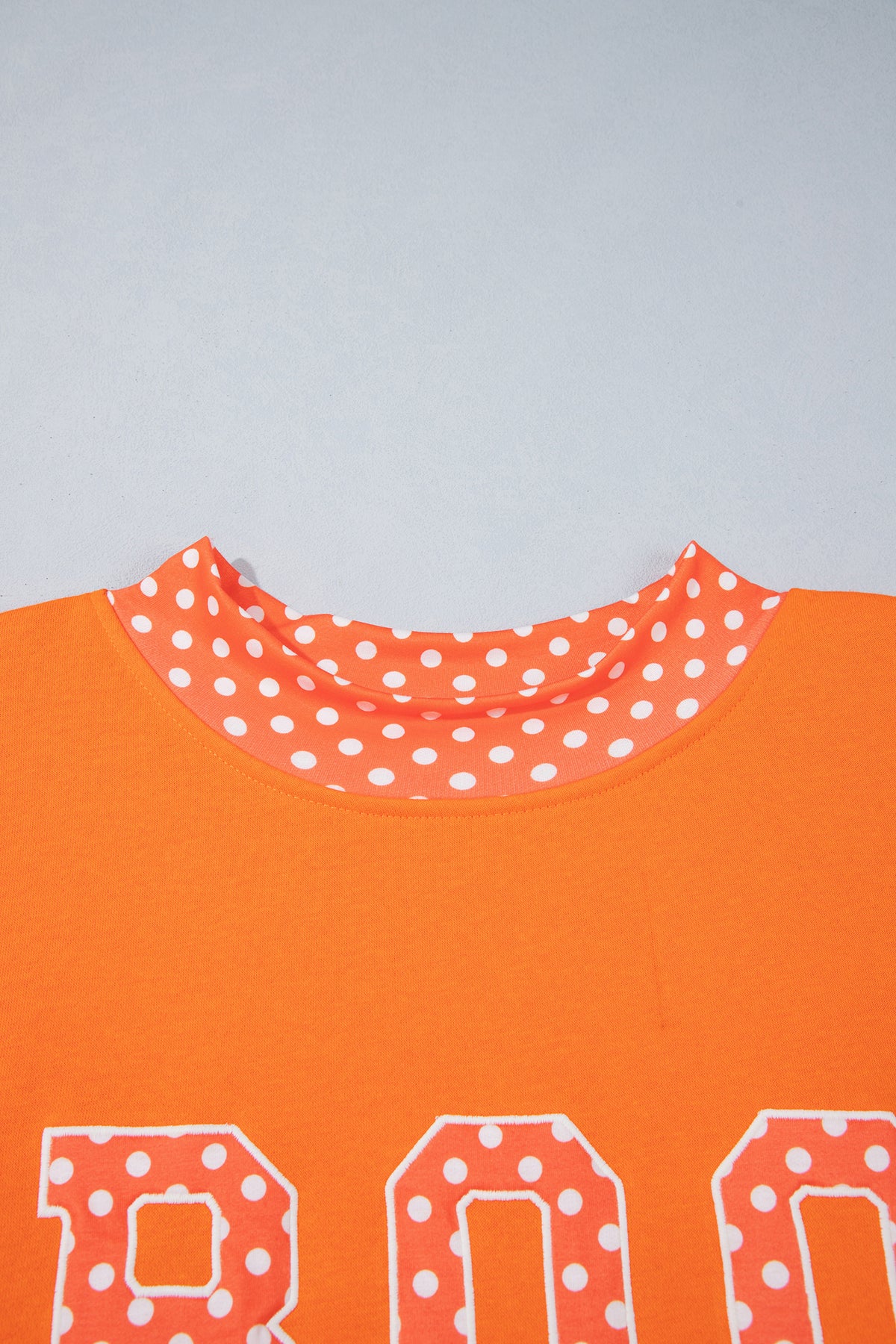 Fiery Red Casual Polka Dot Patchwork Letter Graphic Plus Size Sweatshirt