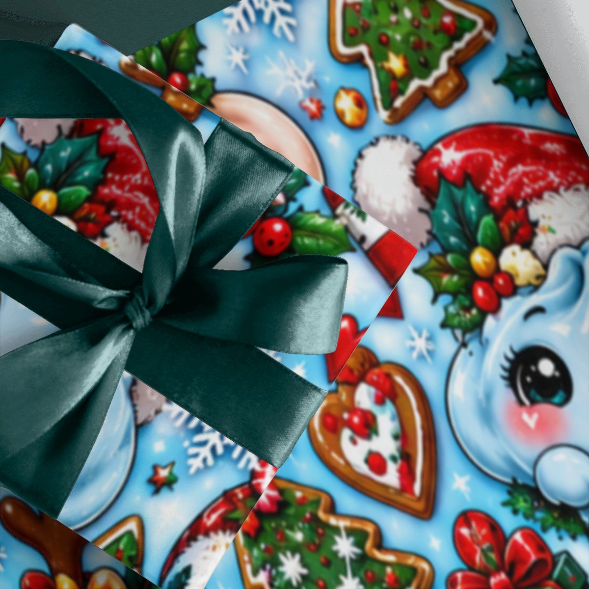 3Pack Gift Wrapping Paper Sheets christmas dumpling wrapping paper