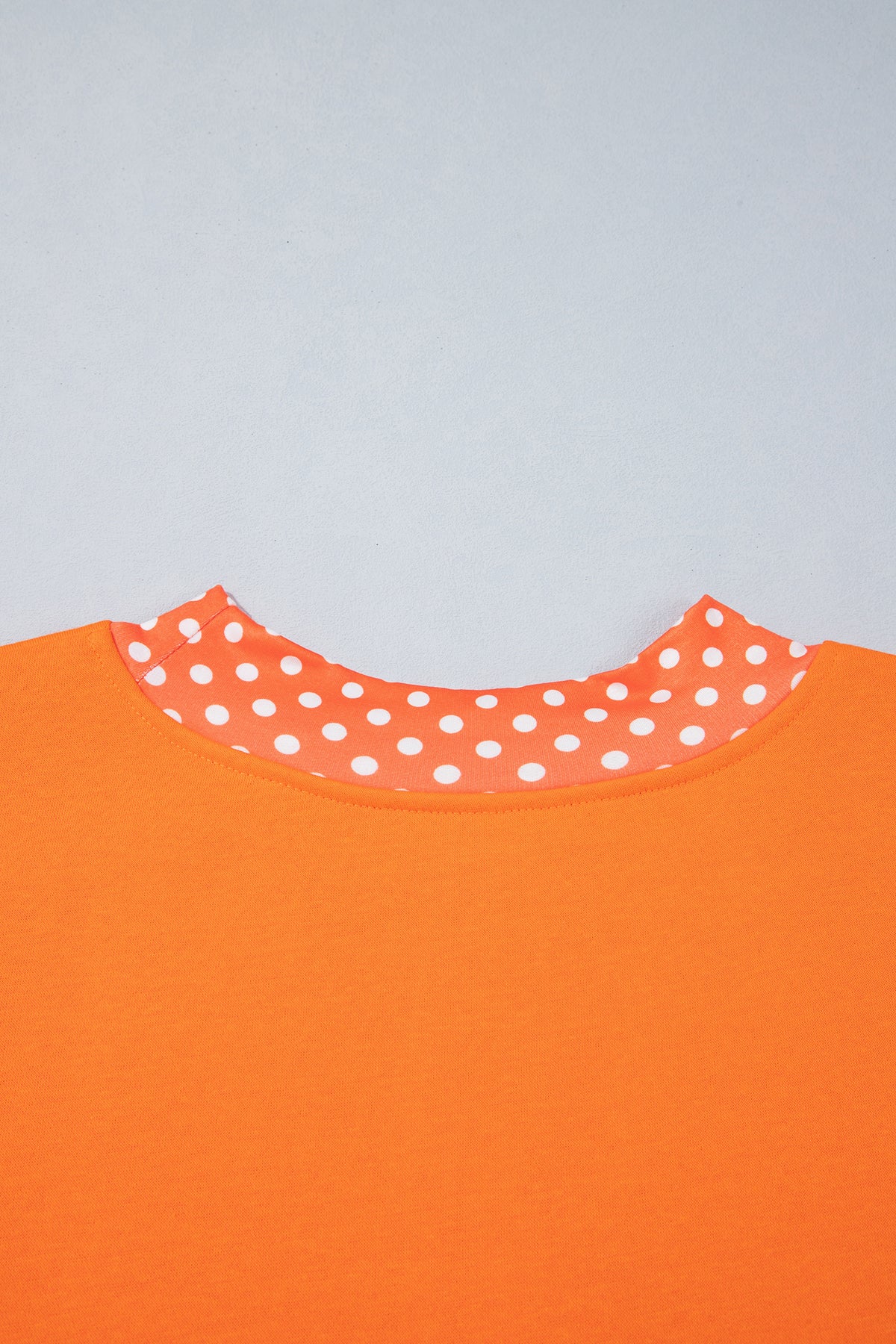Fiery Red Casual Polka Dot Patchwork Letter Graphic Plus Size Sweatshirt