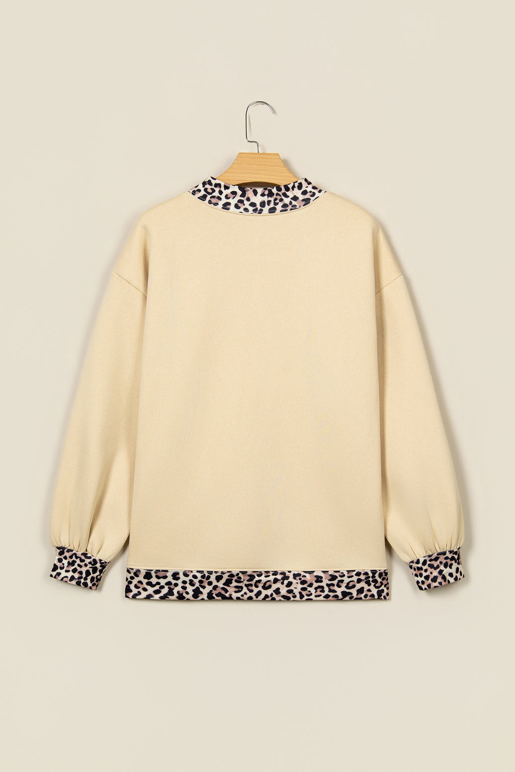 Dirty blue Polka Dot Trim High Neck GRACE Letter Graphic Baggy Sweatshirt