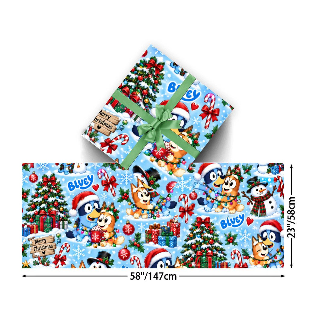 3Pack Gift Wrapping Paper Sheets bluey wallpaper