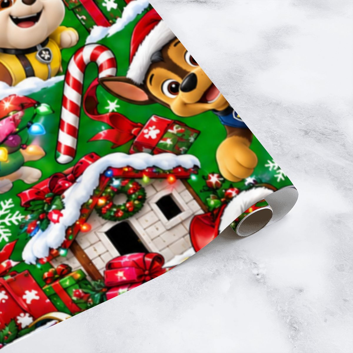 3Pack Gift Wrapping Paper Sheets christmas paw patrol
