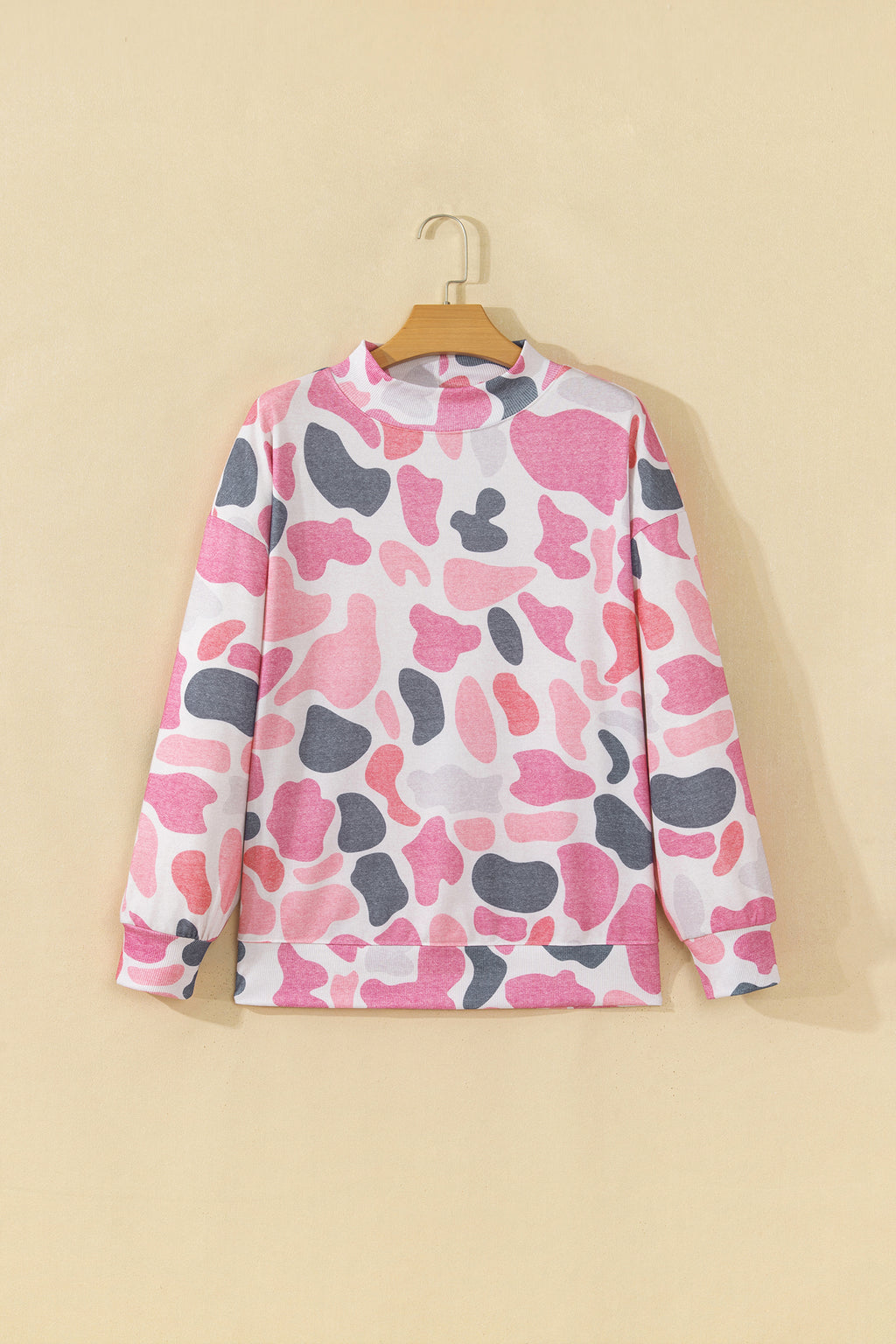 Multicolour Camouflage Western Style Pullover Sweatshirt