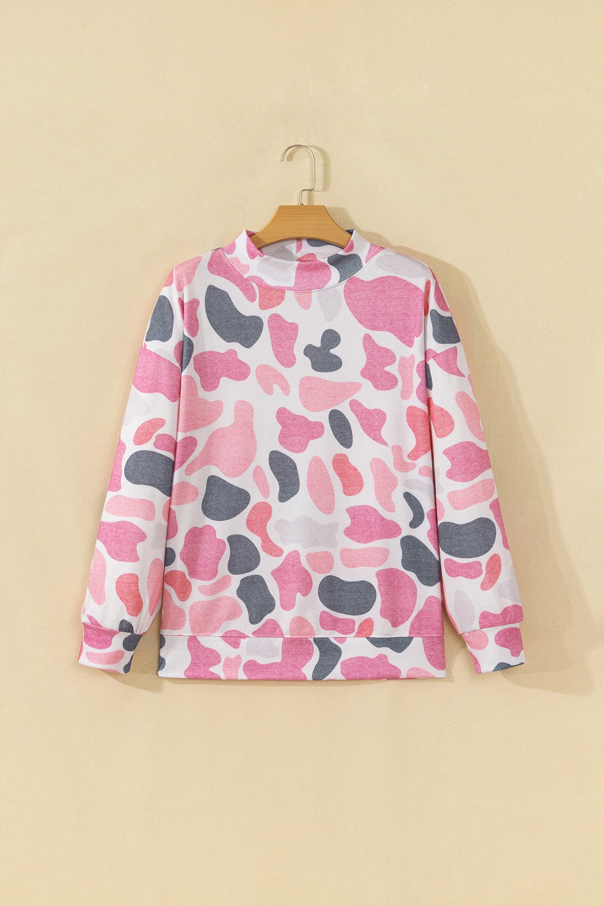 Multicolour Camouflage Western Style Pullover Sweatshirt