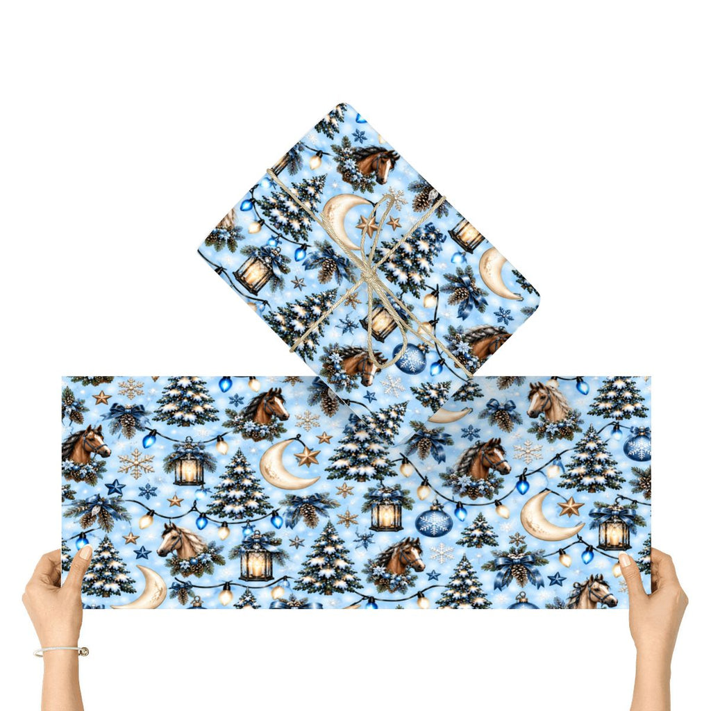 3Pack Gift Wrapping Paper Sheets horse and tree wrappingpaper