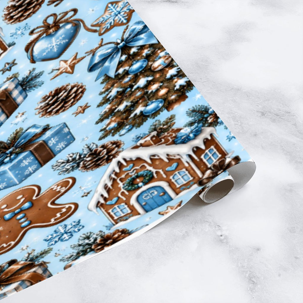 3Pack Gift Wrapping Paper Sheets snowmen and trees