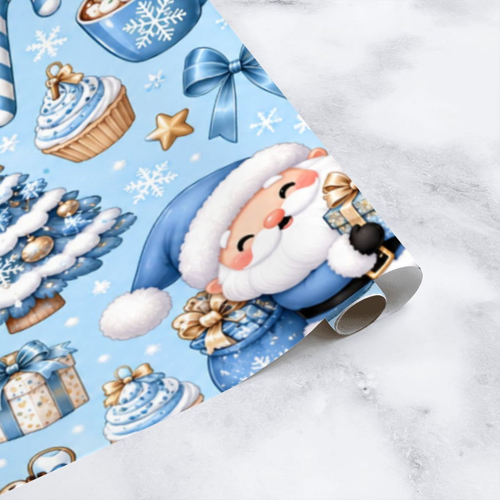 3Pack Gift Wrapping Paper Sheets blue and brown wrapping paper