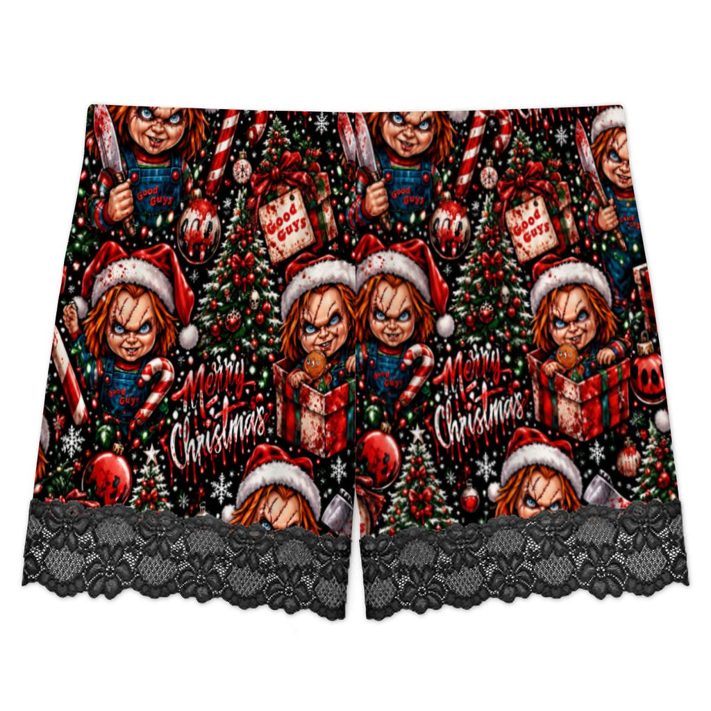 Women Cami Lace Pajama Set Chucky’s Bloody Christmas Pattern
