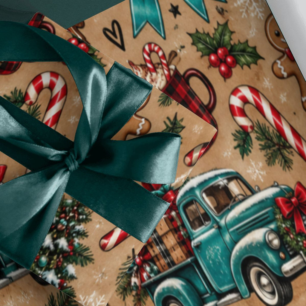 3Pack Gift Wrapping Paper Sheets wrappingpaper trucks and trees